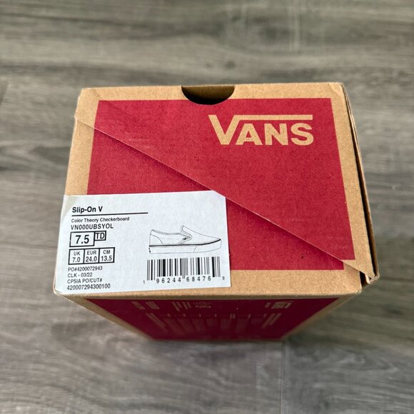 NIB Vans Checker Board Pink Slip On V Skate Shoe Baby Girl Size 7.5 - Picture 7 of 7